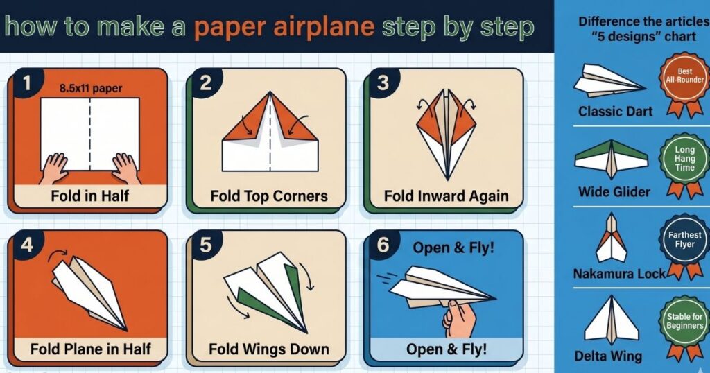 How to Make a Paper Airplane Step by Step